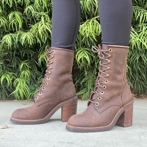GUESS Brown Lace Up Boots